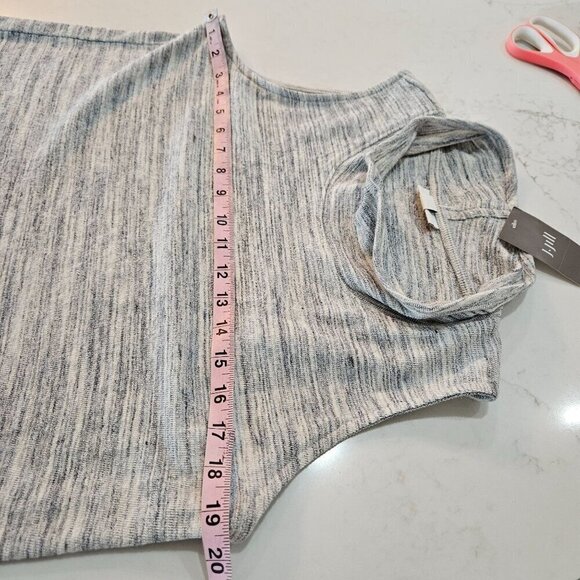 NEW J.Jill Pure Jill Medium Petite French Terry Sleeveless Mock Neck Top Heather - Picture 8 of 8